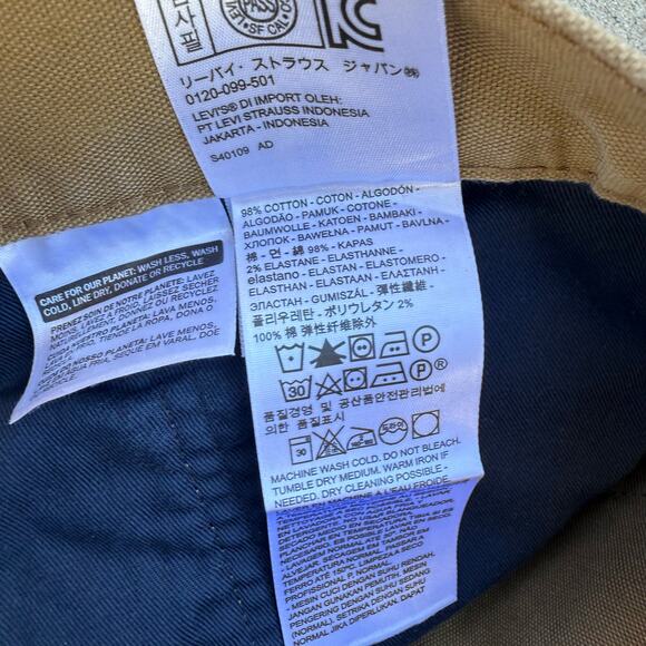 Levi's Workwear 505 Regular Fit Tan Duck Canvas Utility Pants 34233-004 Sz 34x32 - Picture 5 of 12